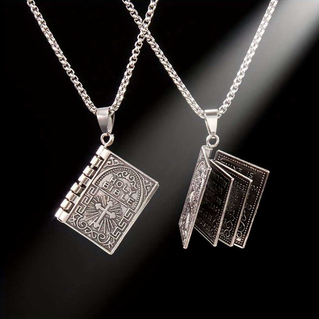 The Lord's Prayer Bible Pendant Necklace