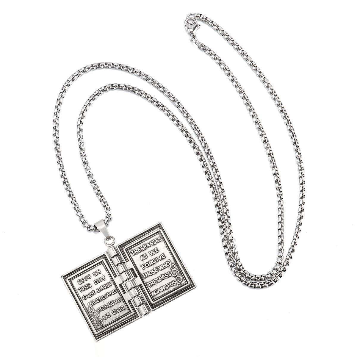 The Lord's Prayer Bible Pendant Necklace