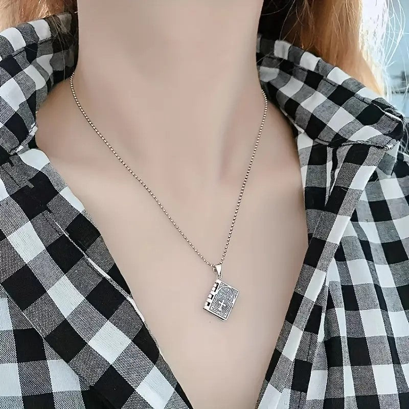 The Lord's Prayer Bible Pendant Necklace
