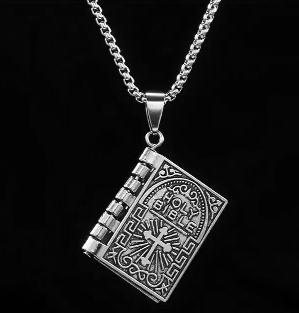 The Lord's Prayer Bible Pendant Necklace