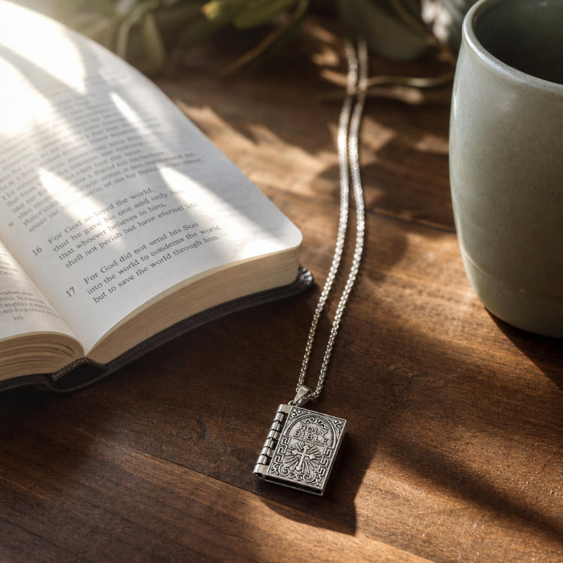 John 3:16–17 Bible Necklace