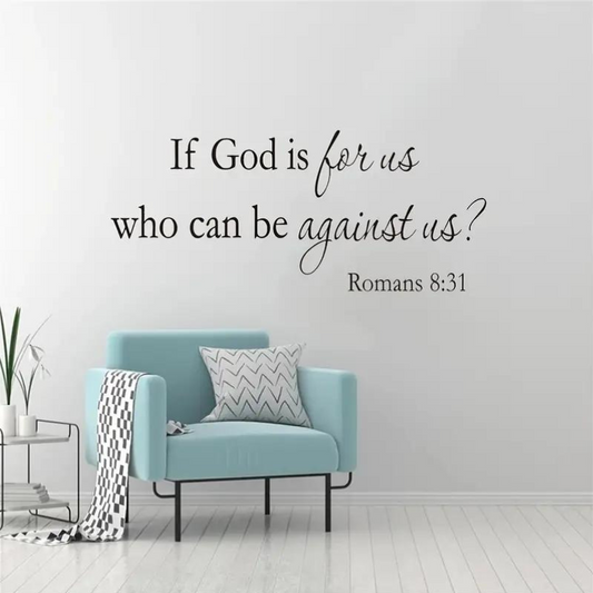 Romans 8:31 wall decal