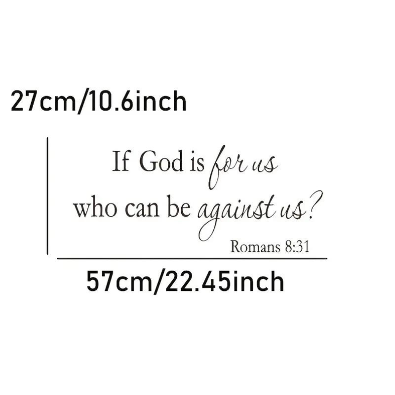 Romans 8:31 wall decal