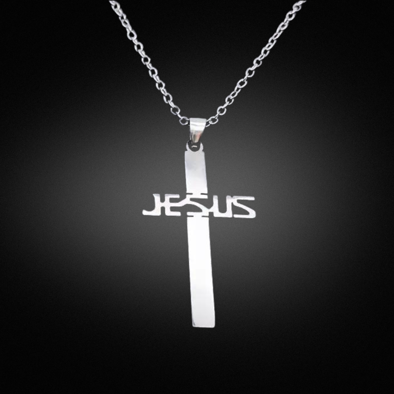 The name of Jesus cross necklace