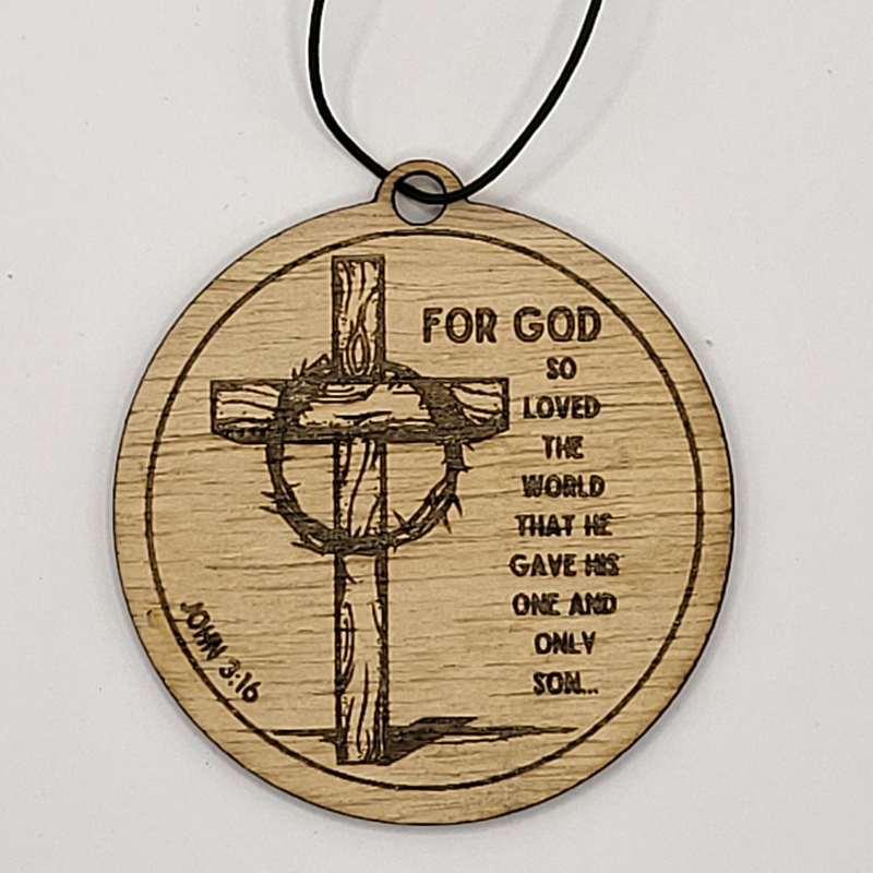 John 3:16 Air Freshener ("Freshie")