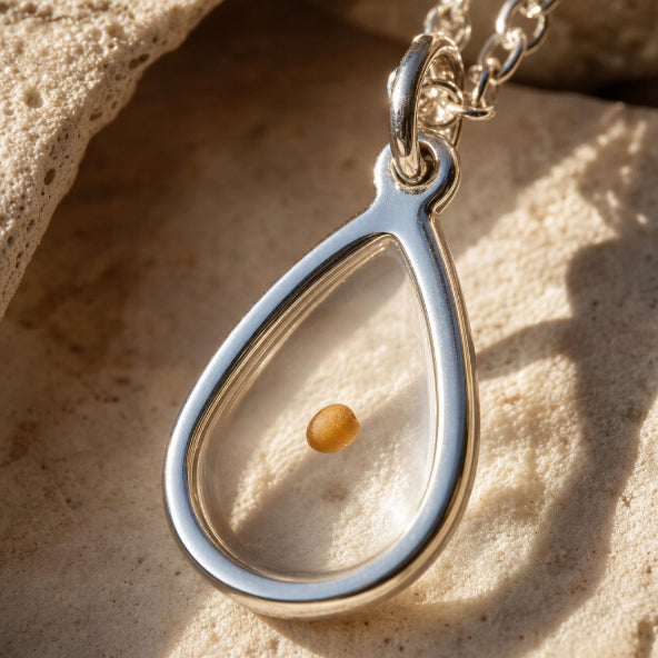 Mustard Seed Oval Necklace