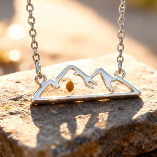 Mustard Seed Mountain Necklace