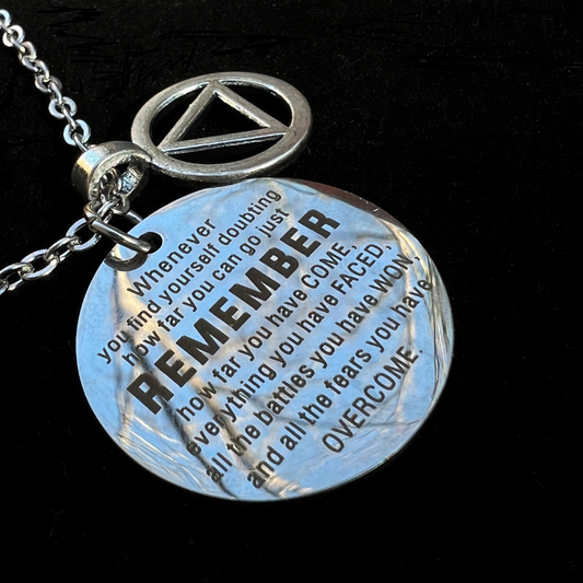 "Remember how far you have come" Necklace