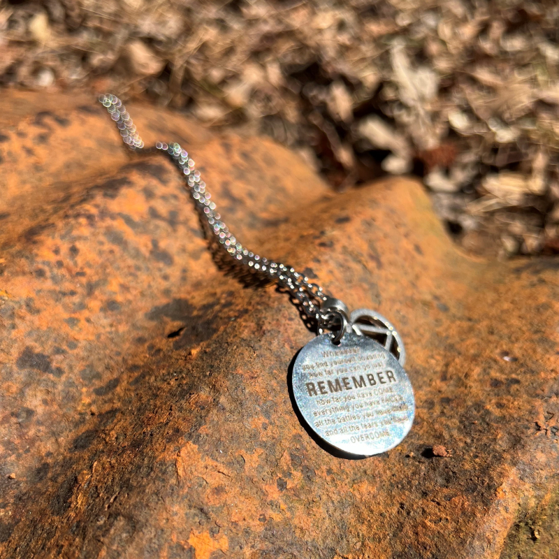 "Remember how far you have come" Necklace