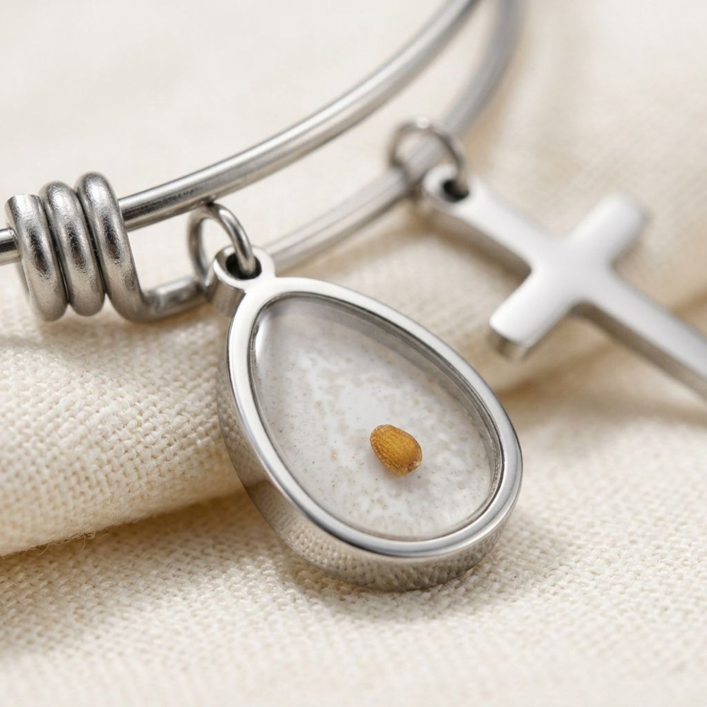 Mustard Seed Oval Bracelet