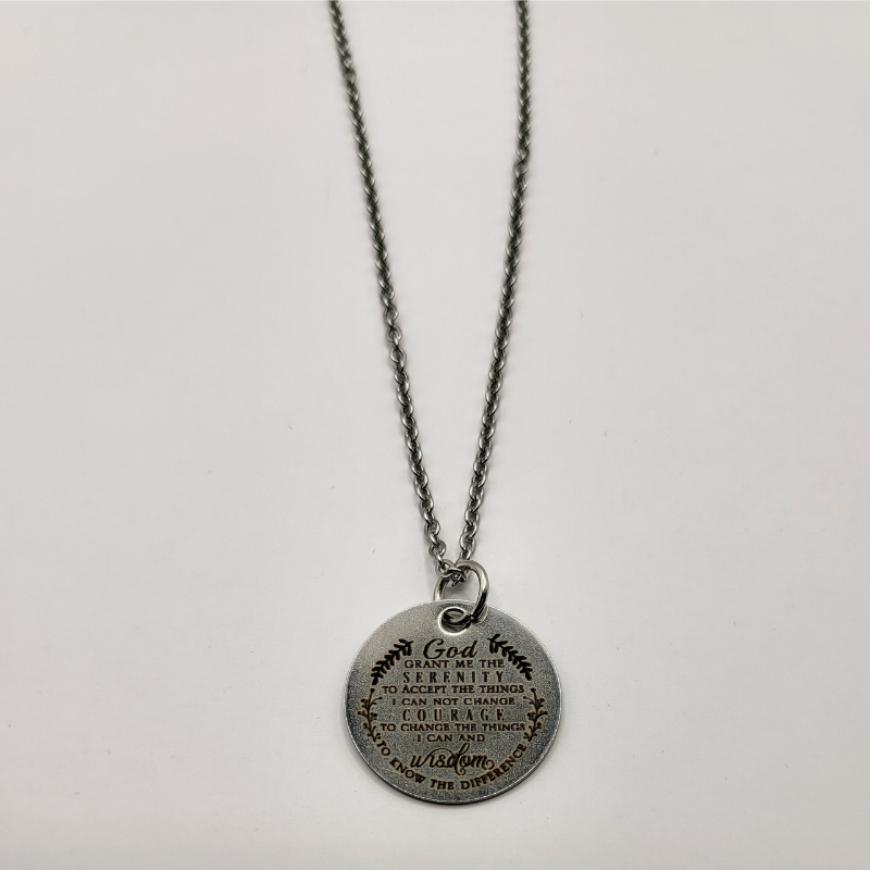 Serenity Prayer Round Pendant