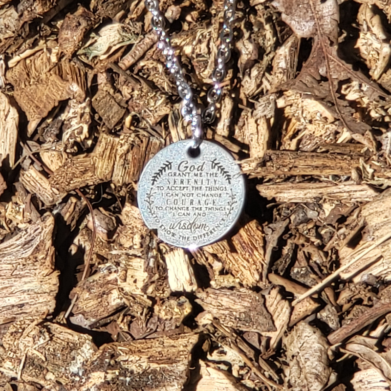 Serenity Prayer Round Pendant