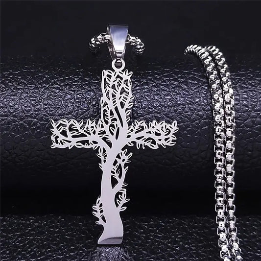 Tree of Life Cross Necklace